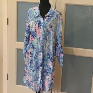 Lilly Pulitzer Vibrant Blue and Pink Dress
